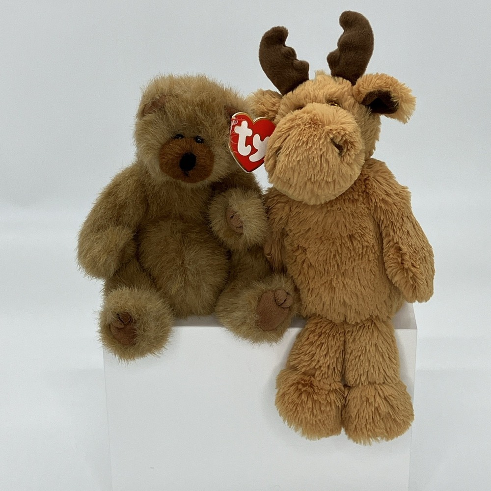 Ty Beanie Baby Cody Bear Attic Treasures PVC Pellets Archibald Moose Sparkle Eye